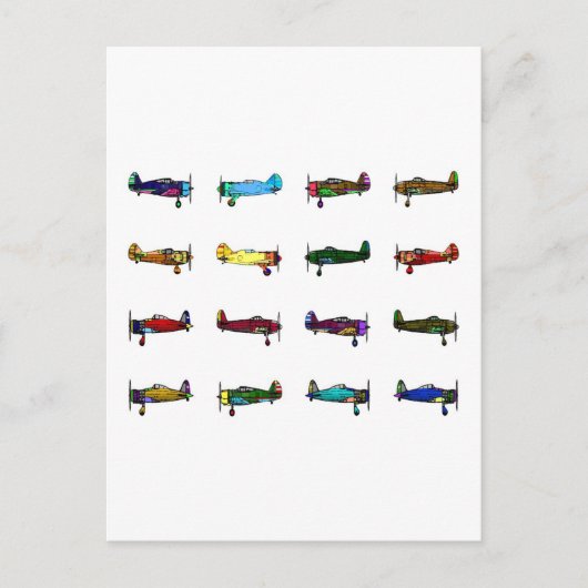 vliegtuigen briefkaart (Voorkant)
