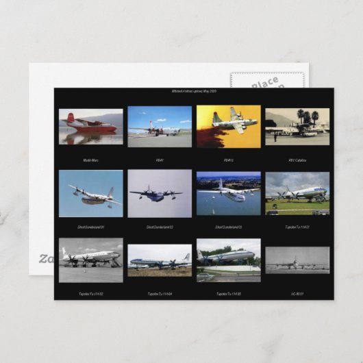 Vliegtuigen Briefkaart (Voorkant / Achterkant)