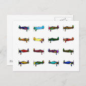 vliegtuigen briefkaart (Voorkant / Achterkant)