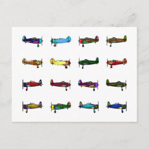 vliegtuigen briefkaart