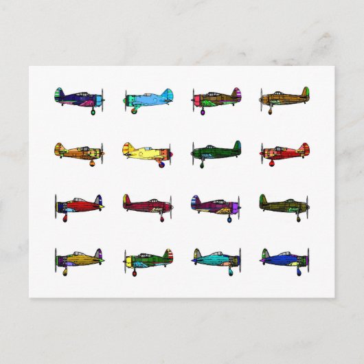vliegtuigen briefkaart (Voorkant)