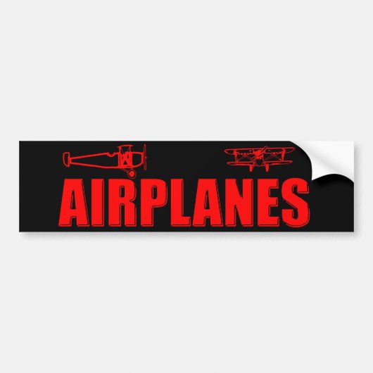 vliegtuigen bumpersticker (Voorkant)