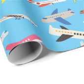 Vliegtuigen Cadeaupapier (Rol Hoek)
