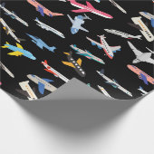 Vliegtuigen Cadeaupapier (Hoek)