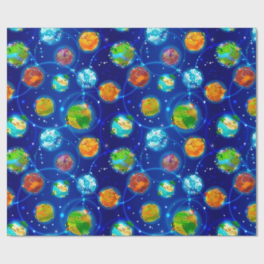 Vliegtuigen Cadeaupapier (Vlak)