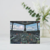 Vliegtuigen cockpit Briefkaart (Staand voorkant)