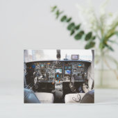 Vliegtuigen cockpit briefkaart (Staand voorkant)