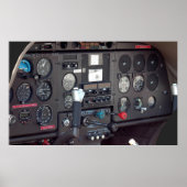 Vliegtuigen cockpit poster (Voorkant)