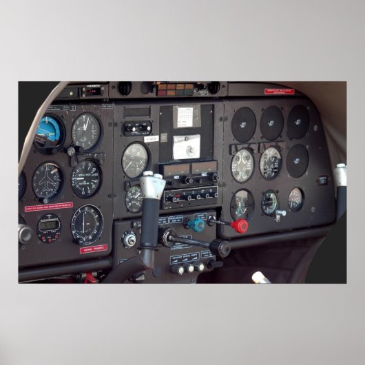 Vliegtuigen cockpit poster (Voorkant)