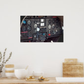 Vliegtuigen cockpit poster (Keuken)