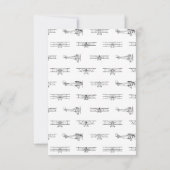  vliegtuigen die als DOUANEKLEUR worden beschouwd Bedankkaart (Achterkant)