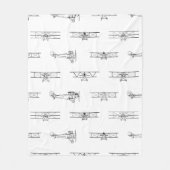  vliegtuigen die als DOUANEKLEUR worden beschouwd Fleece Deken (Voorkant)