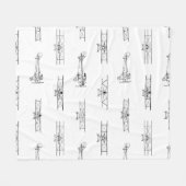  vliegtuigen die als DOUANEKLEUR worden beschouwd Fleece Deken (Voorkant (Horizontaal))