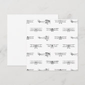 vliegtuigen die als DOUANEKLEUR worden beschouwd Kaart (Voorkant / Achterkant)