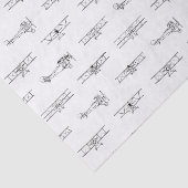  vliegtuigen die als DOUANEKLEUR worden beschouwd Tissuepapier (Detail)