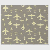 vliegtuigen die hoog boven het hoofd vliegen cadeaupapier (Vlak)