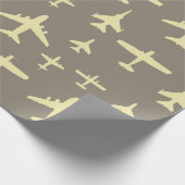 vliegtuigen die hoog boven het hoofd vliegen cadeaupapier (Hoek)