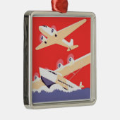 Vliegtuigen die  propeller vliegen metalen ornament (Rechts)
