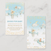 Vliegtuigen die vliegen houden een boek bij informatiekaartje (Voorkant / Achterkant)