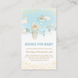 Vliegtuigen die vliegen houden een boek bij informatiekaartje