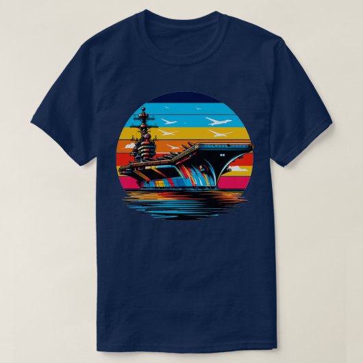Vliegtuigen drager 6 t-shirt (Design voorkant)