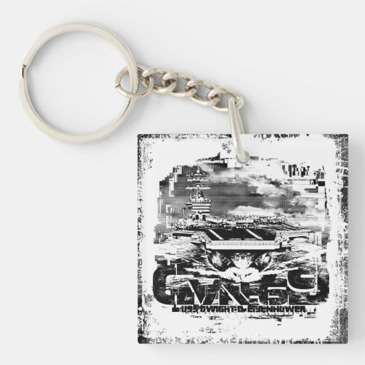 Vliegtuigen drager D.D.Eisenhower Acryl Sleutelhan Sleutelhanger (Voorkant)