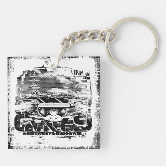 Vliegtuigen drager D.D.Eisenhower Acryl Sleutelhan Sleutelhanger (Achterkant)