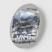 Vliegtuigen drager D.D.Eisenhower Acryl Wandklok (Hoek)
