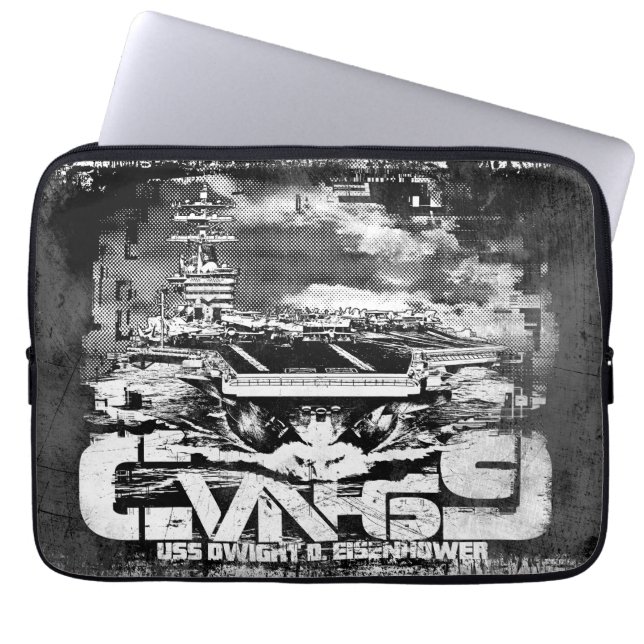 Vliegtuigen drager D.D.Eisenhower Electronics Bag Laptop Sleeve (Voorkant)