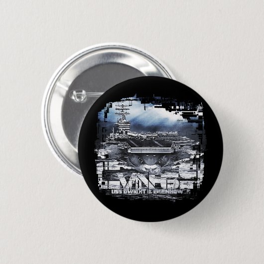 Vliegtuigen drager Dwight D. Eisenhower Button (Voorkant /achterkant)