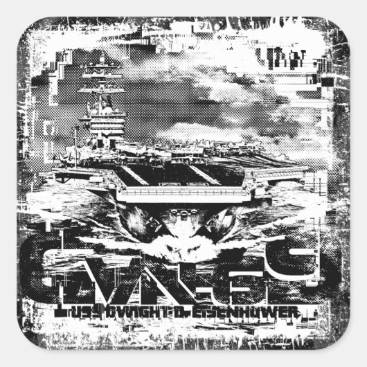 Vliegtuigen drager Dwight D. Eisenhower Sticker (Voorkant)