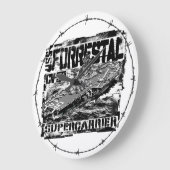 Vliegtuigen drager Forrestal Acryl Wandklok (Hoek)
