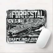 Vliegtuigen drager Forrestal Muismat Mousepad (Met muis)