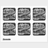 Vliegtuigen drager Forrestal Square Sticker Sticke (Vel)