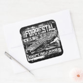 Vliegtuigen drager Forrestal Square Sticker Sticke (Envelop)