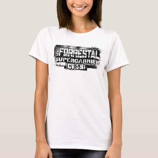 Vliegtuigen drager Forrestal T-Shirt (Voorkant)
