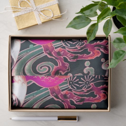 VLIEGTUIGEN, DRUKERS Roze Japanse Floral Tissuepapier (Geschenk)