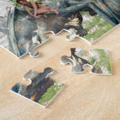 Vliegtuigen en Baby Dragons Fantasy Landscape Legpuzzel (Zijkant)