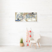 Vliegtuigen en Baby shower voor  Wereldkaart Spandoek (Insitu)