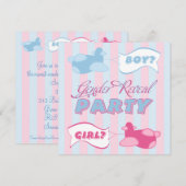 Vliegtuigen en banners Geslacht van de partij Kaart (Voorkant / Achterkant)