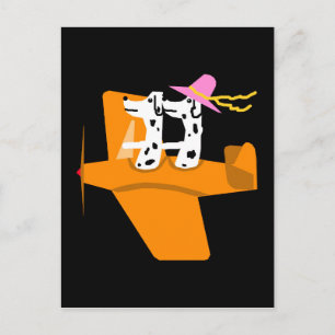Vliegtuigen en Dalmatiërs Briefkaart