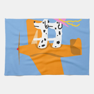 Vliegtuigen en Dalmatiërs Theedoek