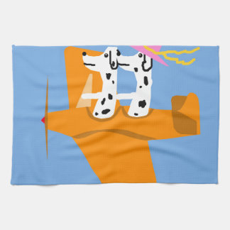 Vliegtuigen en Dalmatiërs Theedoek