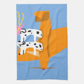 Vliegtuigen en Dalmatiërs Theedoek (Verticaal)