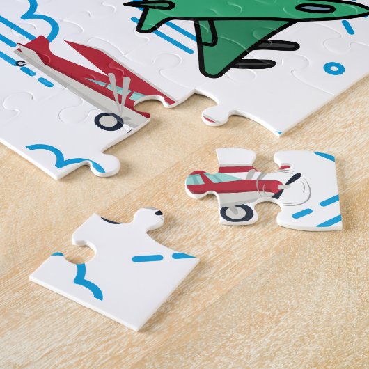 Vliegtuigen en helikopters legpuzzel (Zijkant)