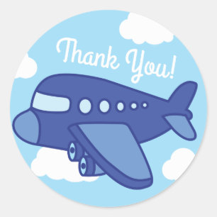 Vliegtuigen en Jets Cute Kind Birthday Party Ronde Sticker