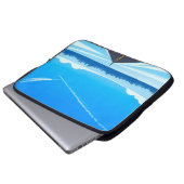 Vliegtuigen en mooie blauwe lucht laptop sleeve (Voorkant onderkant)