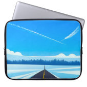 Vliegtuigen en mooie blauwe lucht laptop sleeve (Voorkant)
