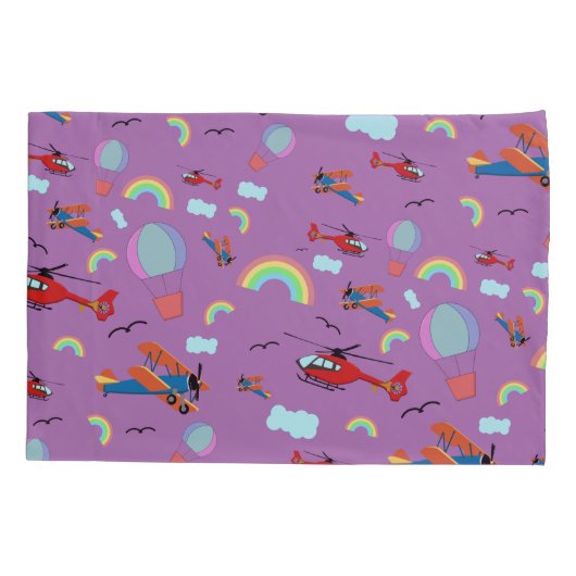 VLIEGTUIGEN EN RAINBOWS TRAVEL KUSSENSLOOP (Achterkant)