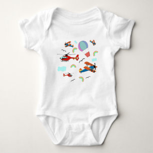VLIEGTUIGEN EN RAINBOWS TRAVEL ROMPER